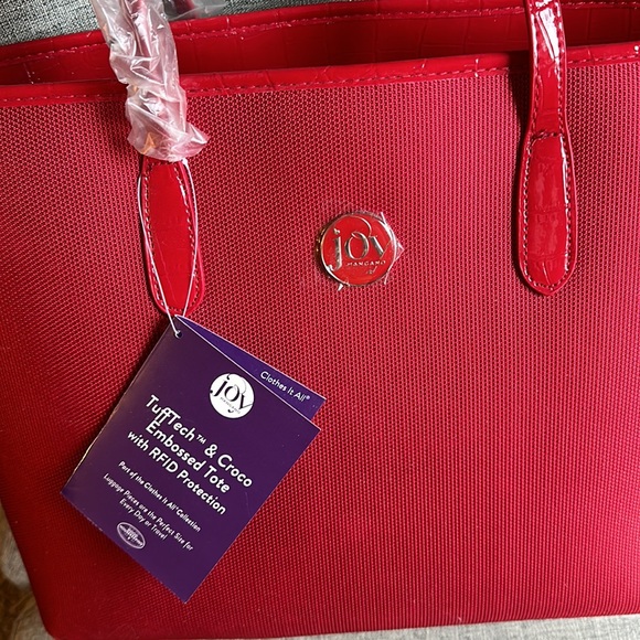 Red Joy Mangano Tote | Brand New - Picture 2 of 8